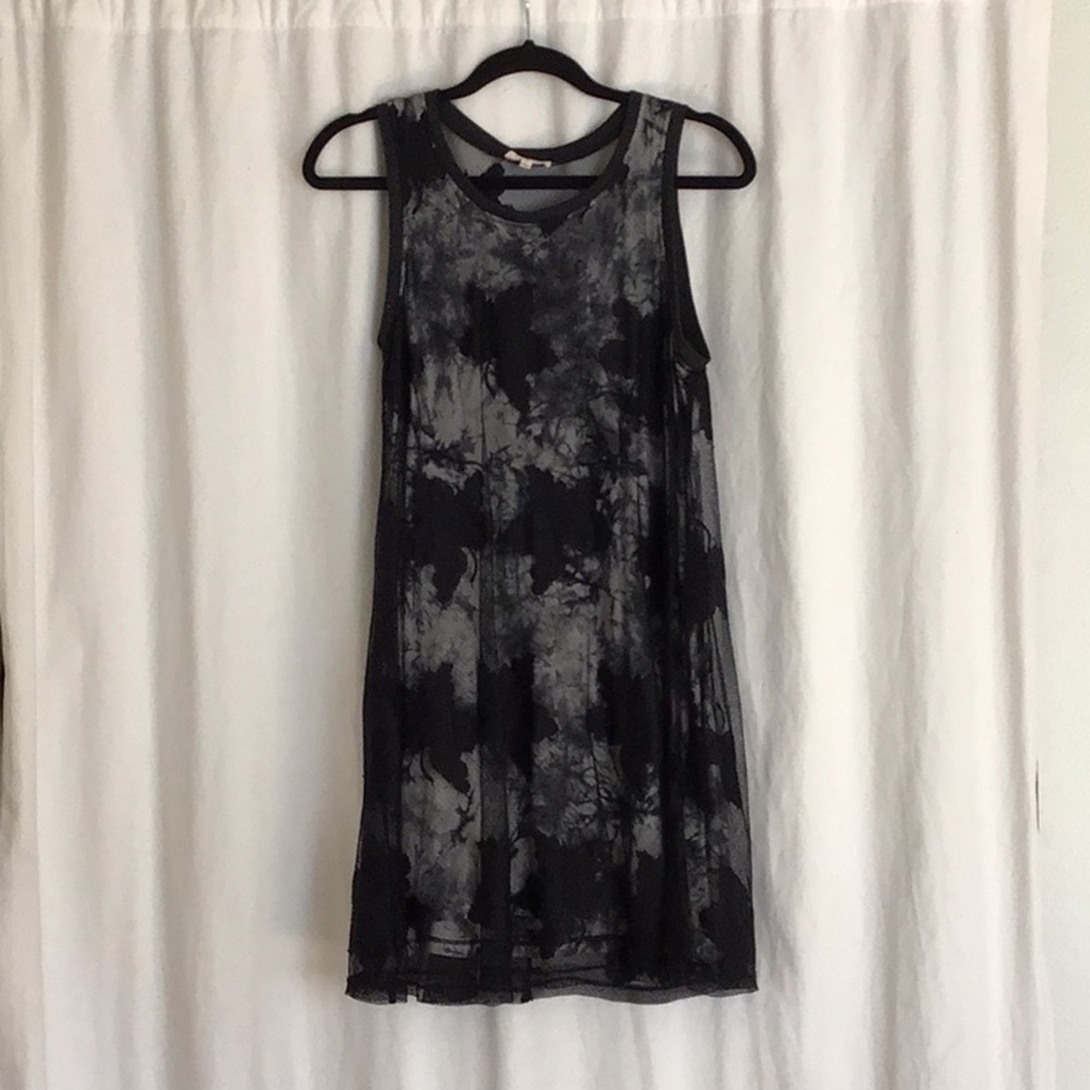Mystree black sleeveless knee length dress